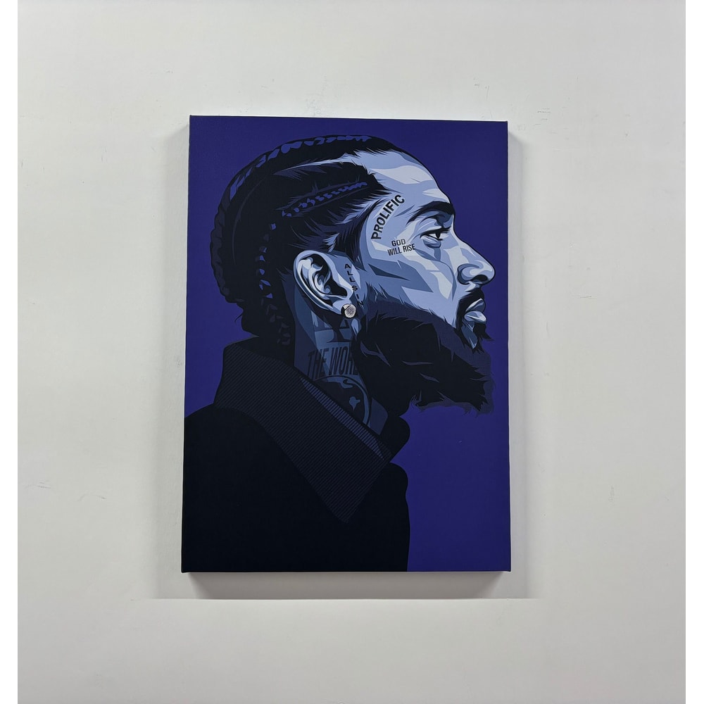 Nipsey Hussle, Nipsey Hussle Portrait Wall Art, American Singer Wall Art, Hip-Hop Canvas Art, Music Artwork, Singer Artwork,.jpg