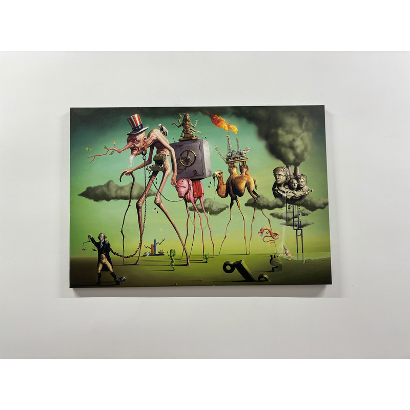 Living Room Wall Art, Canvas Art, Canvas Print, Salvador Dali The American Dream, Reproduction Canvas Art, Dali Dream Poster,.jpg