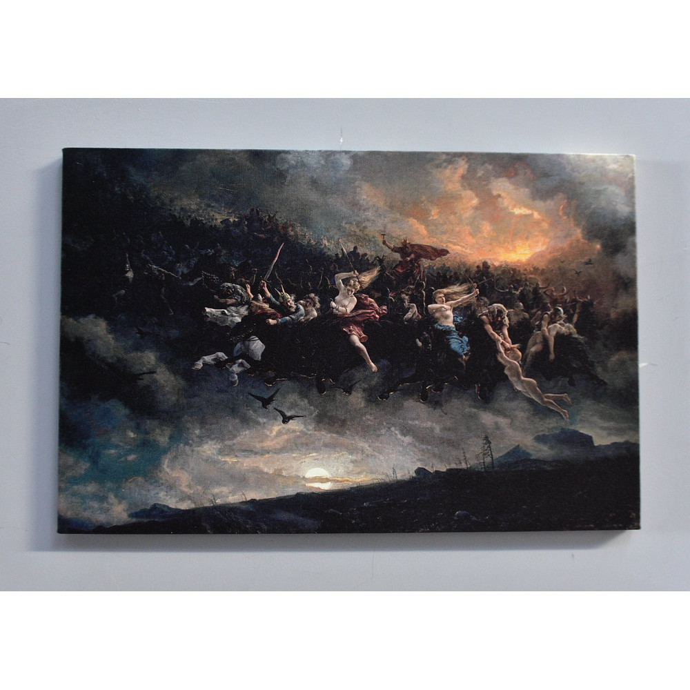 Norse Mythology Canvas Poster, 3D Canvas, Framed Wall Art, The Wild Hunt Of Odin, Custom Wall Hanging, Reproduction Canvas Decor,.jpg