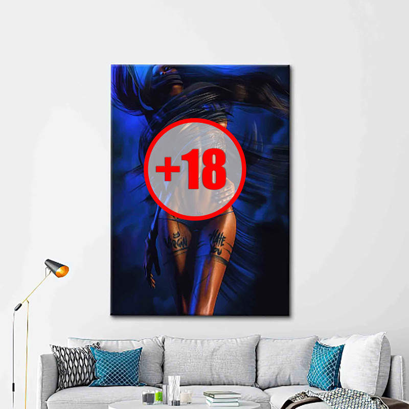 Large Canvas, 3D Canvas, Canvas Wall Art, Erotic Woman, Sexy 3D Canvas, Woman Body Art Canvas, Erotic Wall Decor, Naked Woman, Mature.jpg