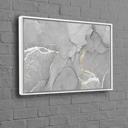 luxury marble art canvas, gold marble art canvas, silver marble poster, modern marble artwork, gray and gold poster, mar