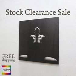 naked woman canvas, sensual photo table, gift for him, erotic woman canvas, sexy woman wall art, woman nude table, matur