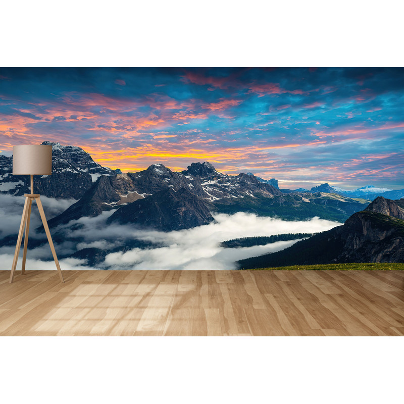 3D Printing Art, Printable Wall Art, Decals For Walls, Gift Wallpaper, Tre Cime di Lavaredo Wall Decor, Mountain Landscape Mural,.jpg