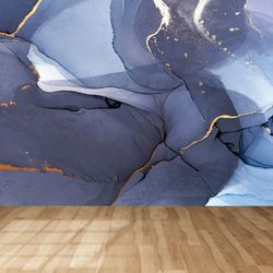 3d wall art, peel and stick wallpaper, personalized wedding gift for couple, purple and blue marble wallpaper, luxury w