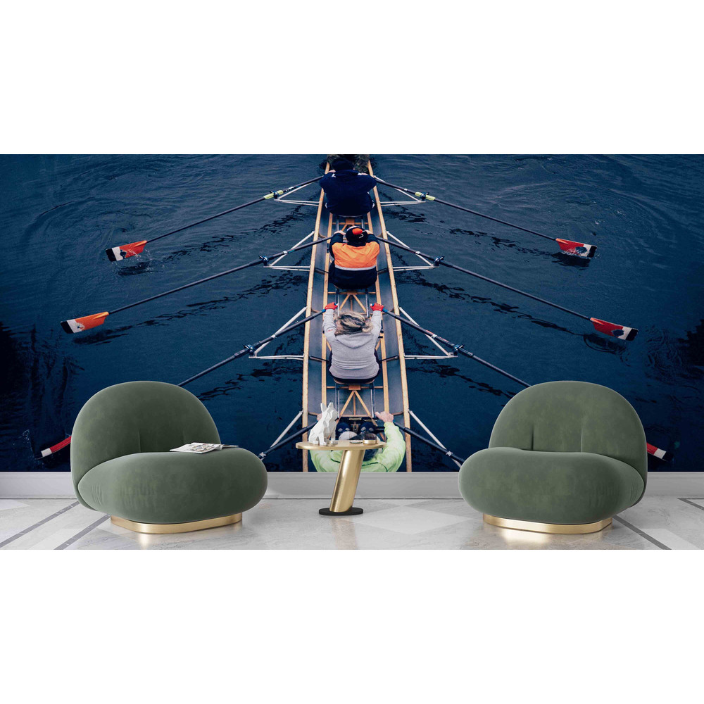 Bedroom Wallpaper, Rowing Wall Decor, Man Cave Wall Paper, Canoe Team Paper Art, Canoe Team in Amsterdam Wall Art, Custom Wall Paper,.jpg