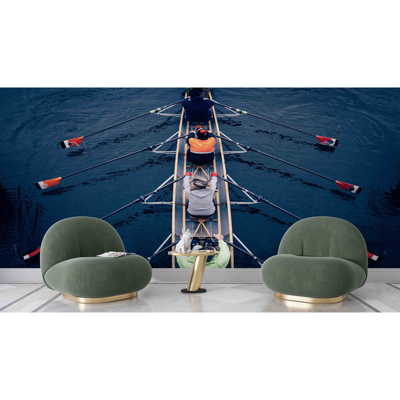 Bedroom Wallpaper, Rowing Wall Decor, Man Cave Wall Paper, Canoe Team Paper Art, Canoe Team in Amsterdam Wall Art, Custom Wall Paper,.jpg