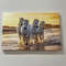 Animal Glass Art Wall Decor, Horse Lover Gift Canvas Decor, Horses on the Beach Canvas Gift, Running Horses Art Canvas, Yellow Wall Art,.jpg