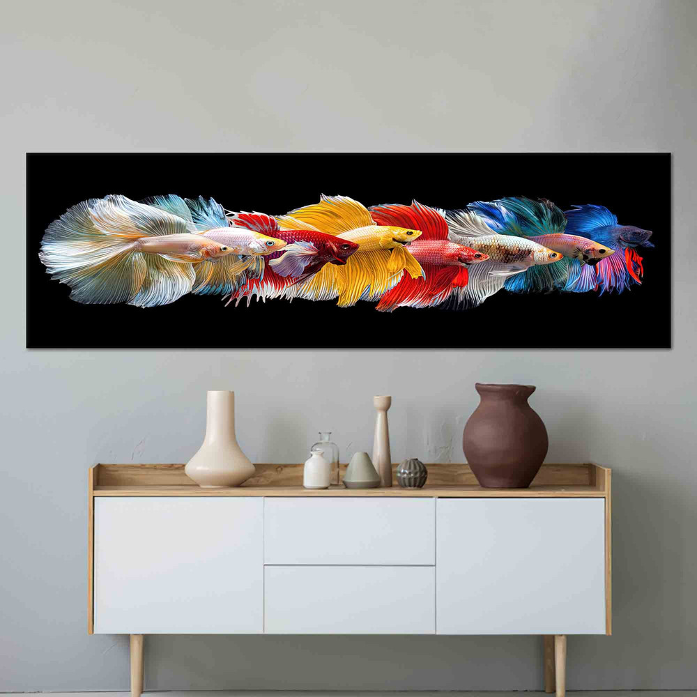 Abstract Fish Wall Art, Colorful Wall Art, Animal Wall Decor, Framed Wall Art, Glass Art, 3D Wall Decor, Gift Canvas, Farmhouse Wall Art,.jpg