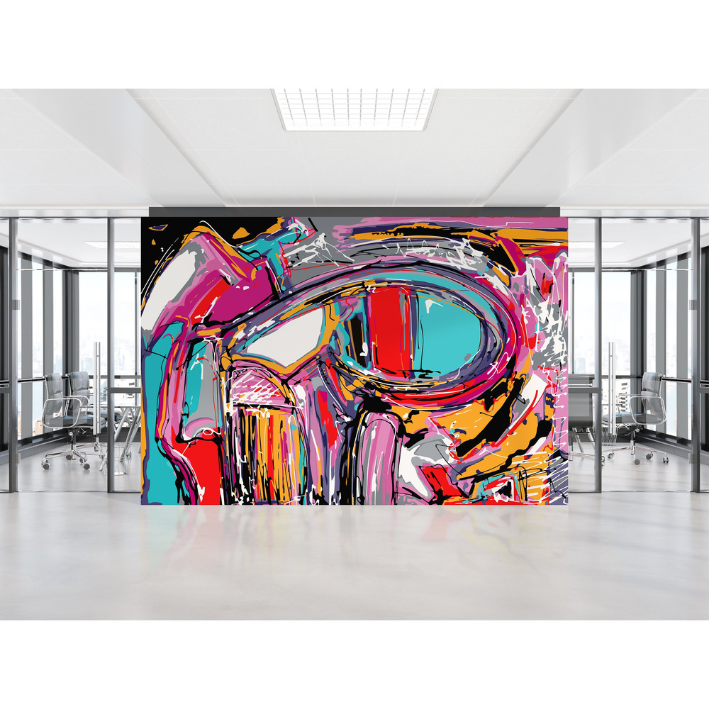 3D Paper Art, Do It Yourself, 3D Wall Art, Gift For The Home, Abstract Graffiti Painting Wallpaper, Colorful Graffiti Mural, Man Cave Decor,.jpg