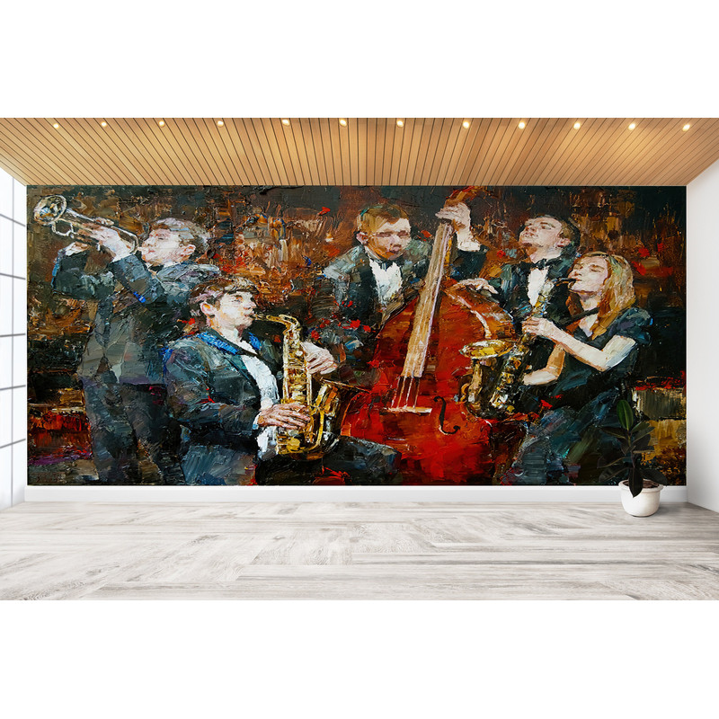 3D Paper, Wall Hanging, Music Wall Paper, 3D Wall Art, Jazz Club Wall Art, Jazz Musicians Painting Wall Poster, Modern Wallpaper, Home Decor.jpg