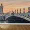 Alexandre III Bridge Wall Decals, Sunset In Paris Wall Art, Bridge View Wallpaper, Paris Landscape Wallpaper, Gift For Him, Custom Wall Art,.jpg