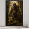Bigfoot In The Forest Painting Canvas Print, Sasquatch Wall Art, Yeti Art Print Poster, Man Cave Decor Ready To Hang.jpg