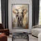 African Elephant Wall Art, Abstract Painting Extra Large Canvas Print, Man Cave, Game Room Decor, Framed Or Unframed Ready To Hang.jpg