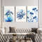 Beach House Wall Art Set of Three Marine Animals Prints, Octopus, Sea Turtle, Jellyfish Painting Canvas Print, Coastal Decor Ready To Hang.jpg