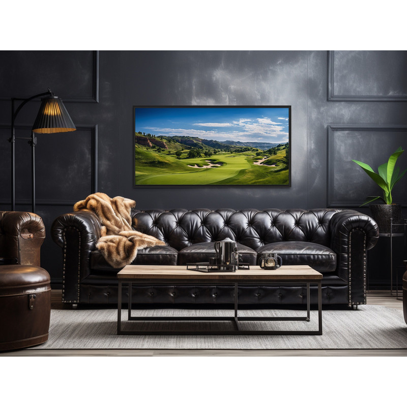Golf Course Painting Extra Large Canvas Print - Man Bedroom Decor, Man Cave, Office Wall Art Framed, Unframed, Ready To Hang.jpg