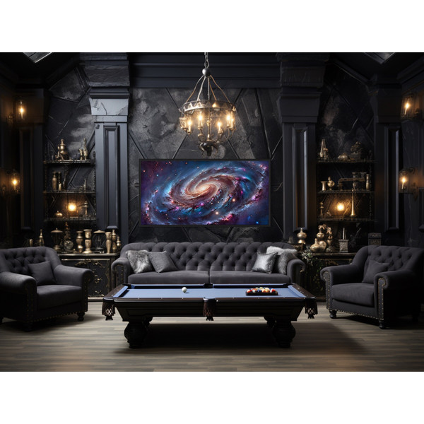 Galaxy Wall Art, Universe NASA Photography Style Painting Canvas Print, Space Sci Fi Wall Decor Framed, Unframed, Ready To Hang.jpg