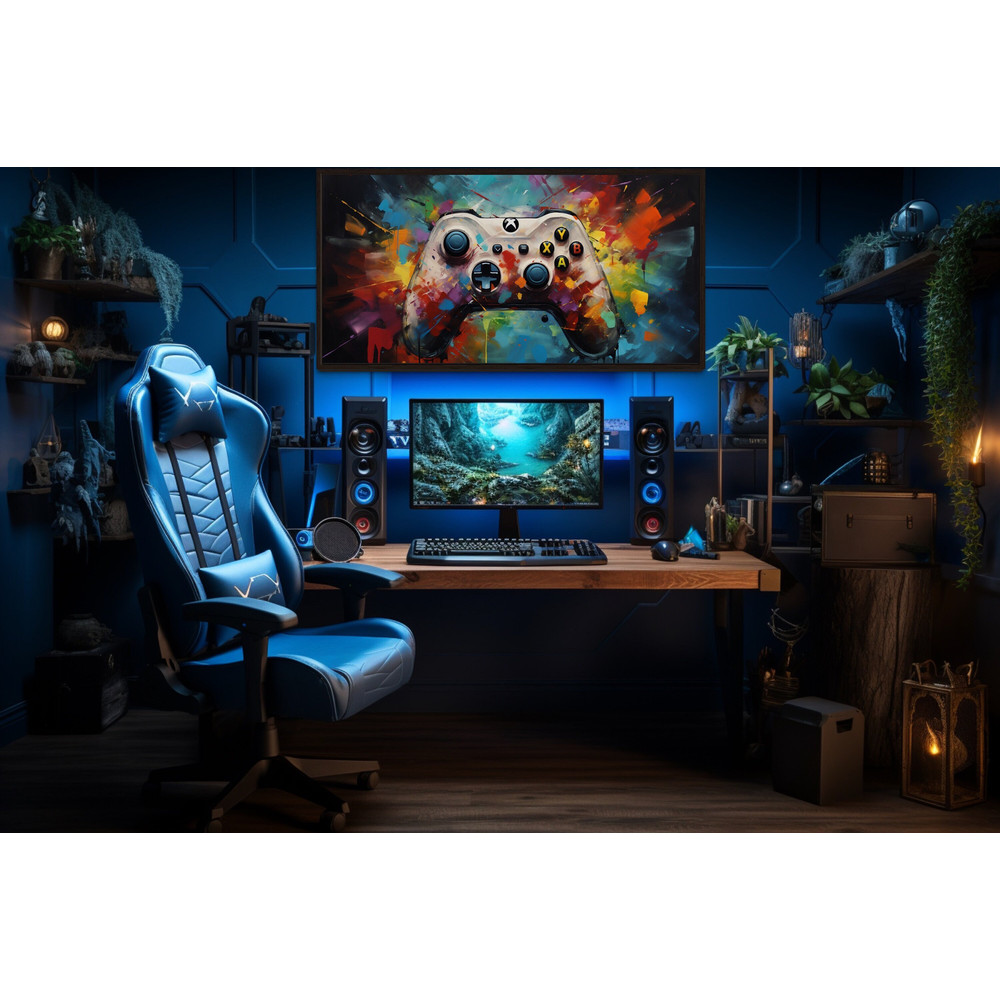 Game Room Wall Art Colorful Graffiti Style Game Controller Painting Canvas Print, Gifts For Him, Teenagers Wall Decor Ready To Hang.jpg