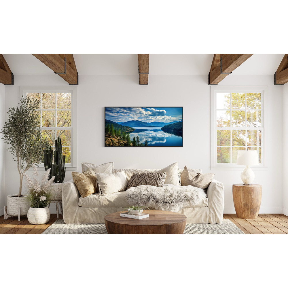 Lake Pend Oreille Idaho Extra Large Painting Canvas Print - Beach House, Living Room, Office Wall Art Framed, Unframed, Ready To Hang.jpg