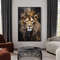 Lion King With Crown Wall Art, Lion Black Gold Abstract Painting Extra Large Canvas Print, Game Room, Man Cave Wall Decor Ready To Hang-1.jpg