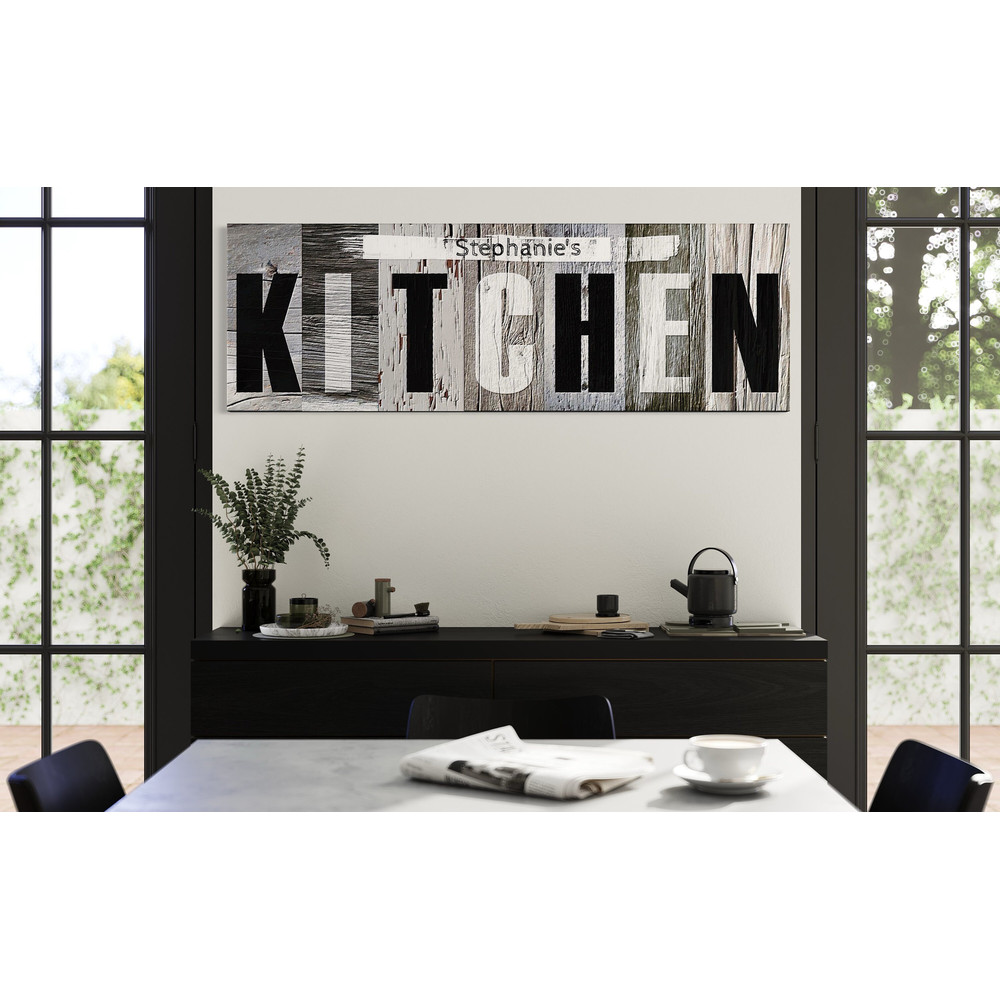 Farmhouse Kitchen Sign Painting On Wood Canvas Print, Rustic Personalized Kitchen Wall Art, Distressed Wood Farmhouse Canvas Ready To Hang.jpg