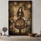 Gothic Grunge Alice In Wonderland Painting Canvas Print Poster Dark Academia Wall Art Spooky Halloween Decor Framed Unframed Ready To Hang.jpg