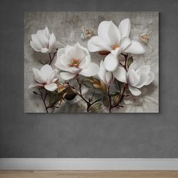 floral flower art wall art laminated art canvas print art print on canvas ready to hang home decor