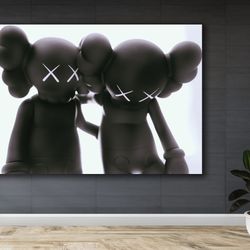kaws canvas print, cartoon series canvas wall decor, kaws canvas wall art, modern wall decor, kaws poster, couple kaws c