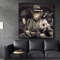 Mafia Monkey, Dollar and monkey canvas painting, Animal Wall Decor, Monkey With Gun, Large Wall Art, Banksy Monkey, Banksy Art.jpg