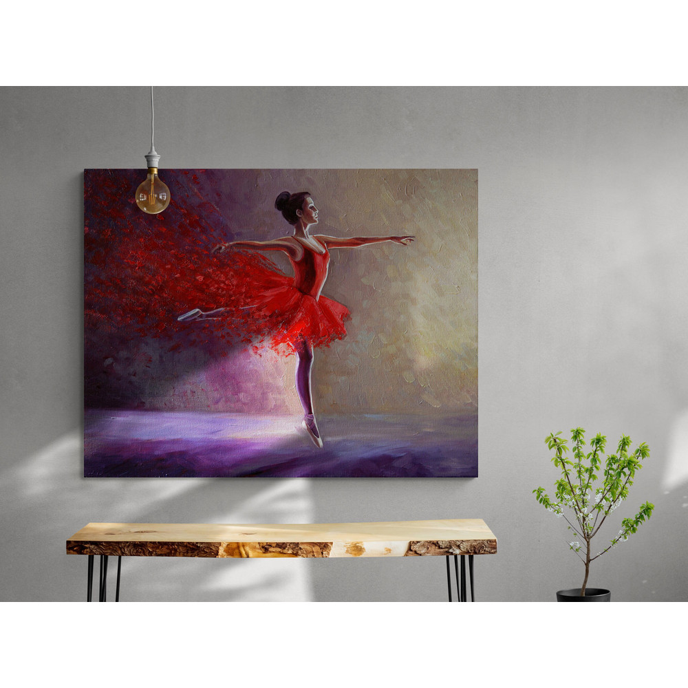 Graceful Solitude,Ballet Dancer, Elegance in Motion, Red Tutu, Abstract Art, Dance Artwork, Poise and Grace, Ballerina Painting.jpg