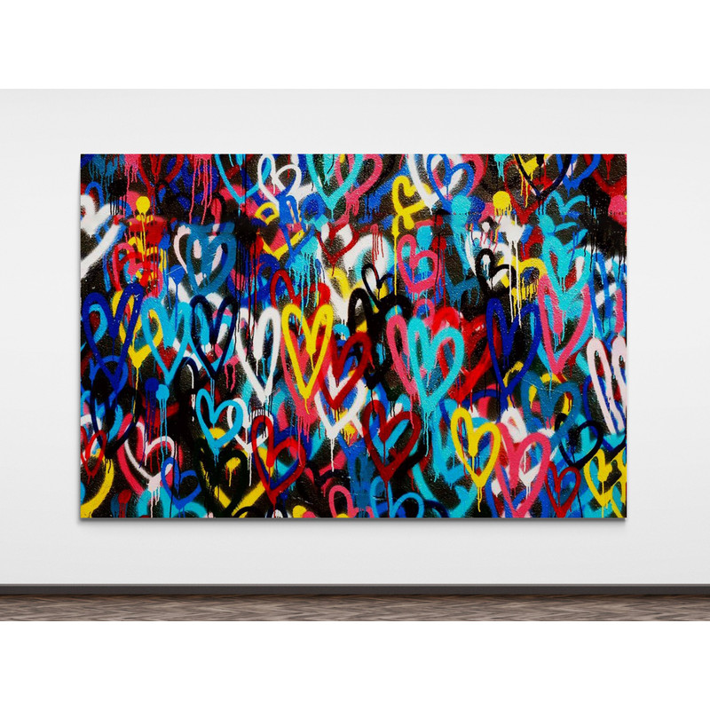 Kaleidoscope of Affection Heart Graffiti Fusion,Romantic Art, Youthful Energy, Inclusivity in Art, Joyful Art Piece, Emotional Art.jpg