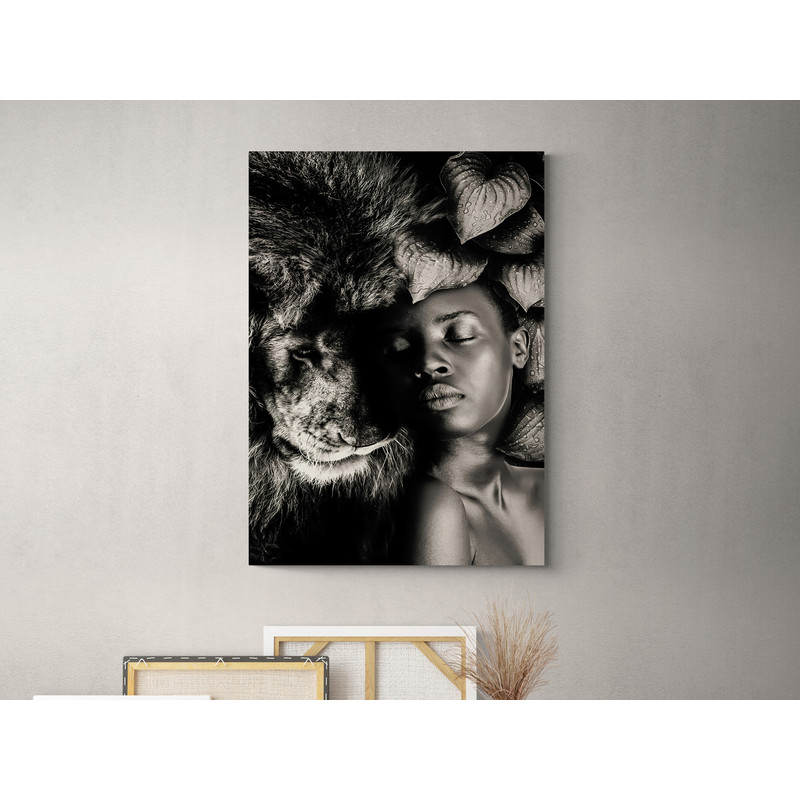 Harmony in Contrast,Contemporary Wall Art, Striking Portrait, Serene Artwork, Home Decor, Living Room Art, Modern Decor, Office Art.jpg