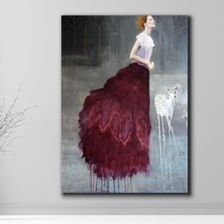 enchanted forest dreams canvas print,enchanted forest, ethereal art, canvas print, mystical ambiance, dreamy decor, burg