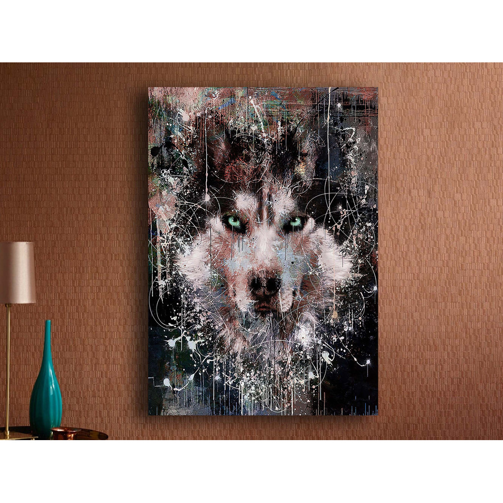 Gray Wolf Canvas Wall Art, Animal Canvas Wall Art , Wolf Canvas Wall Decor, Home Decor, Home Gift, Canvas Wall Decor, Wolf Home Decor.jpg