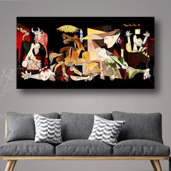cubist dreamscape,cubism, modern art, wall decor, living room art, bold colors, statement piece, artistic print, contemp