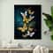 Golden Glitter Textured Butterfly Art Canvas, , Gold Butterfly, Blue Butterflies canvas painting, flying butterflies wall art decor-2.jpg