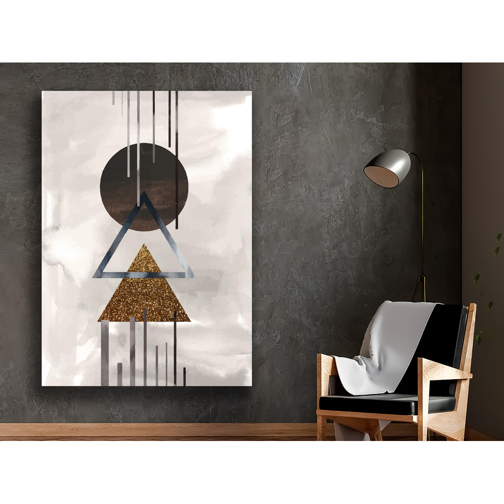 Geometric Eclipses,Geometric Art, Contemporary Design, Golden Triangle, Modern Elegance, Sun and Pyramid, Muted Tones, Symbolic Artwork.jpg