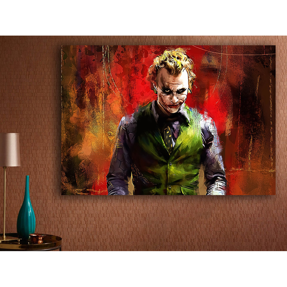 Joker Canvas Wall Decor, Heath Ledger Canvas Wall Art, Joker 2008 Canvas Printing, Heath Ledger Joker Decoration, Home Decor, Home Gift.jpg