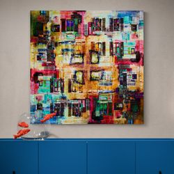 kaleidoscopic metropolis,urban art, kaleidoscopic patterns, colorful cityscape, modern abstract, vibrant tones, architec