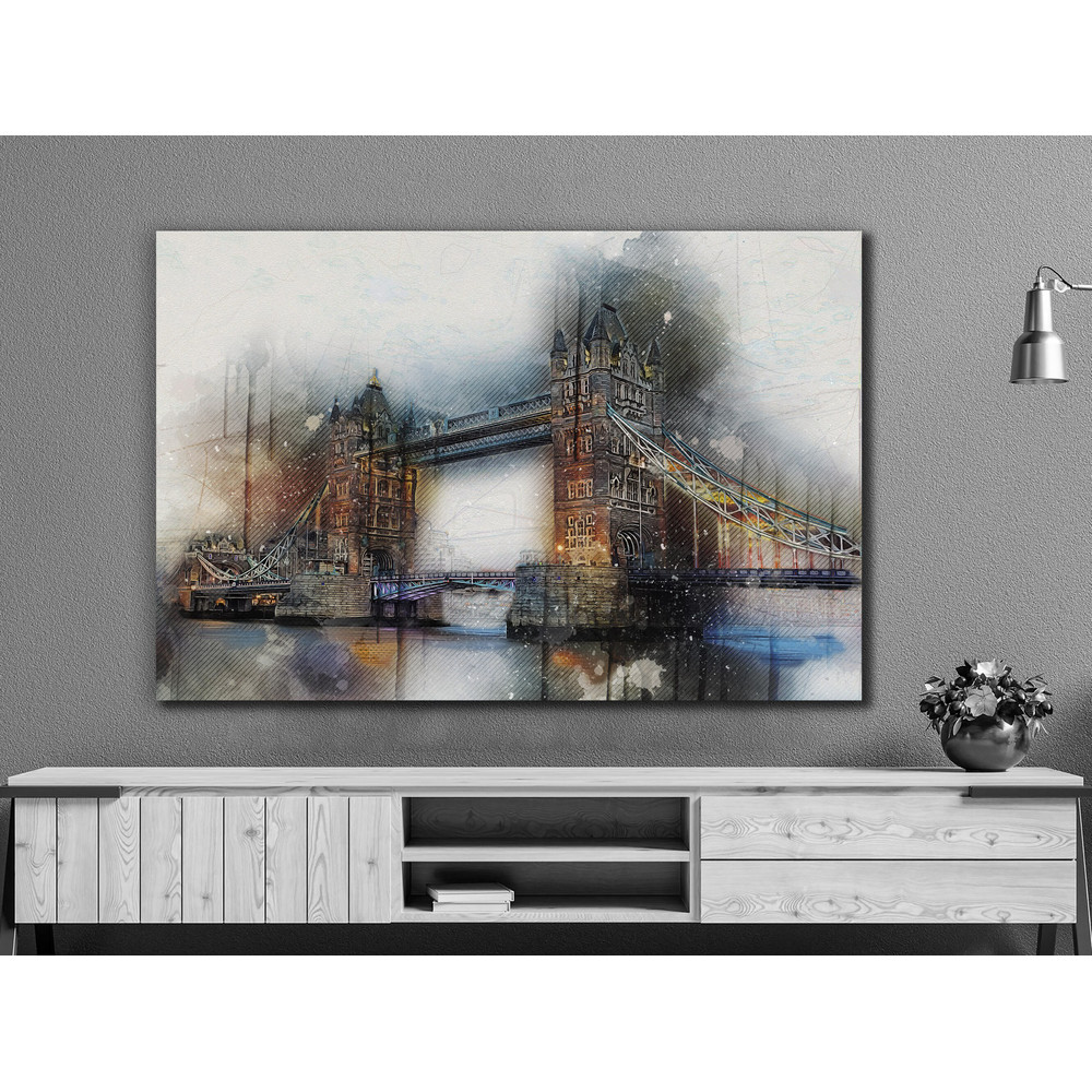 London Tower Bridge Art Print on Canvas Wall Decor,London Tower Bridge Wall Art,Landscape Art Print,Home Decor,Living Room Decor,Wall Art.jpg