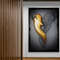 Golden Embrace Modern Contrast Canvas Art,Golden Figure, Modern Artwork, Textured Canvas, Embrace Design, Contemporary Decor, Metallic Art.jpg