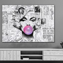 iconic bubblegum pop,pop art, female icon, celebrity culture, media commentary, newspaper collage, monochromatic artwork