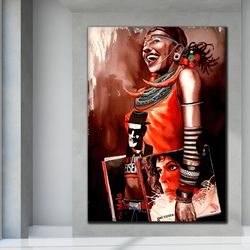 joyful echoes a celebration of cultural heritage,joyful portrait, ethnic celebration, modern fusion, vibrant canvas, art