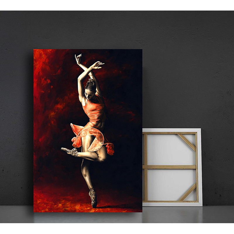 Fiery Dance,Ballerina Art, Dance Passion, Red Silhouette, Dramatic Backdrop, Performance Art, Ballet Beauty, Dance Expression, Fiery Canvas.jpg