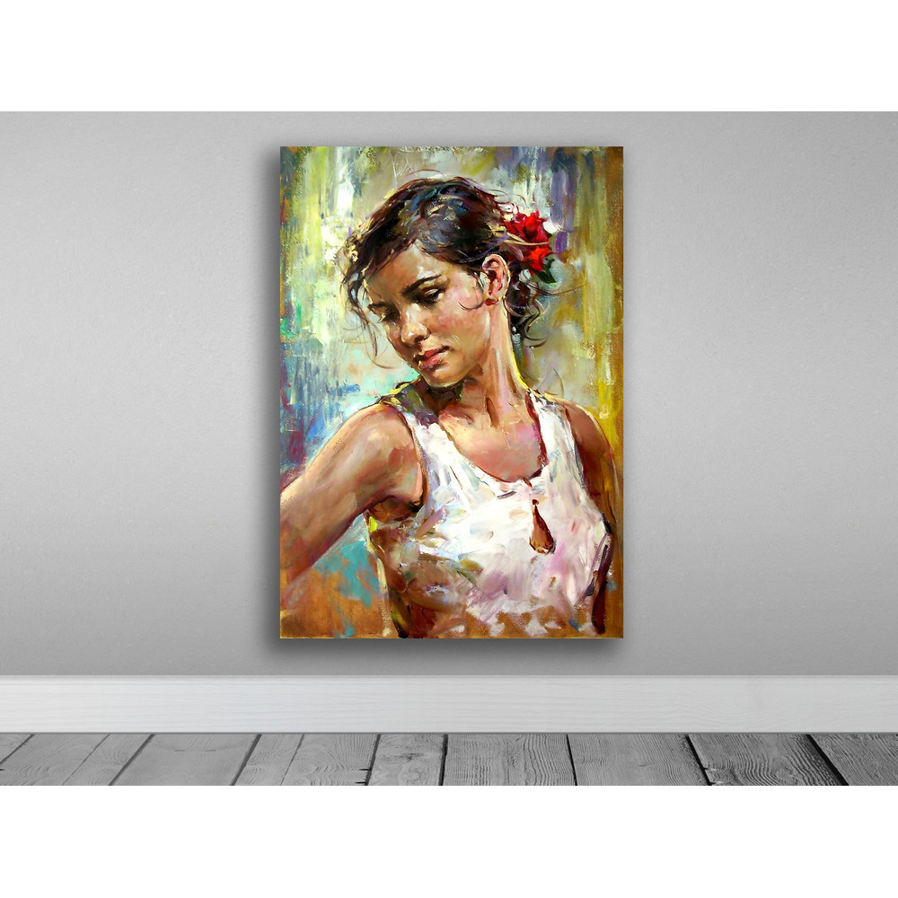 Elegant Pose - Woman in a Graceful Pose Painting,Woman in Pose, Elegant Pose Art, Graceful Woman Painting, Stylish Female Art,Figurative Art.jpg