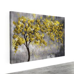 golden blossom radiance,golden blooms, spring essence, nature art, floral beauty, renewal, modern art, tree art, luminou