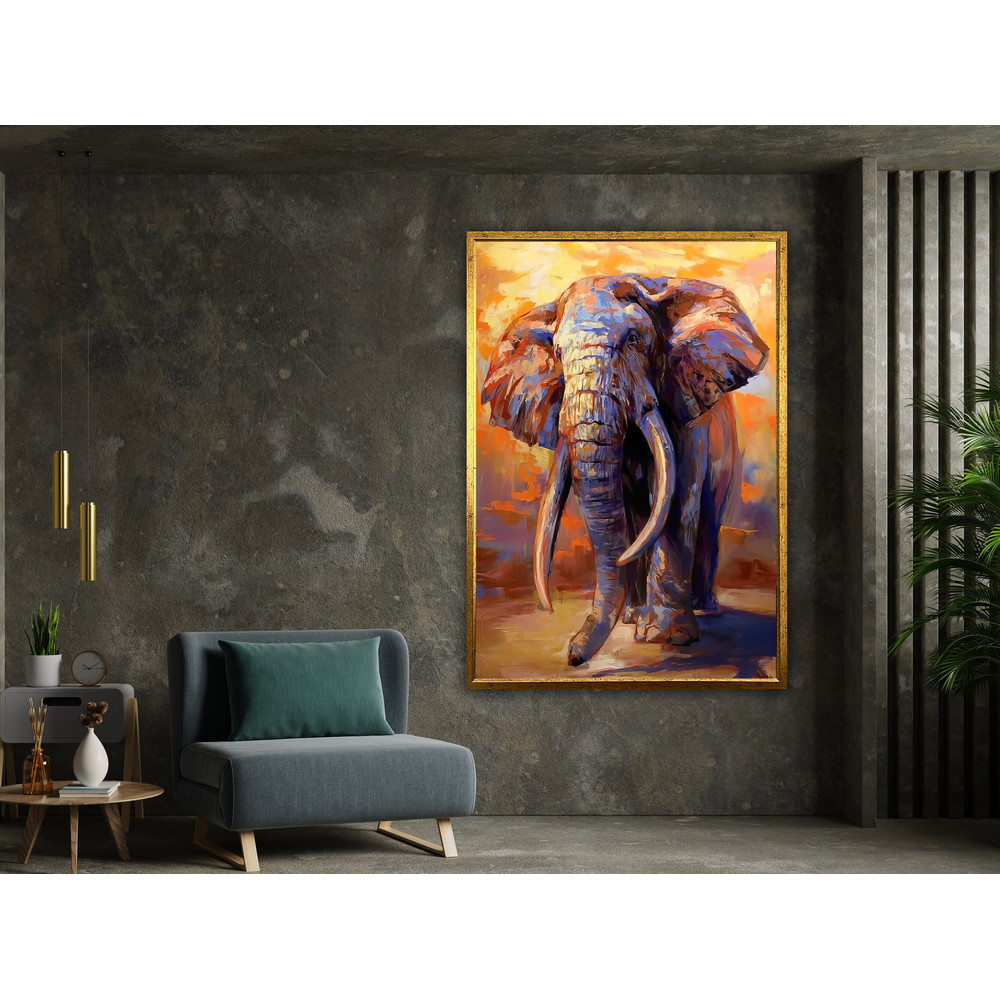 Colorful Elephant ,Multicolor Elephant Canvas, Banksy Art, Wall Art Canvas Design, Ready To Hang Decoration.jpg