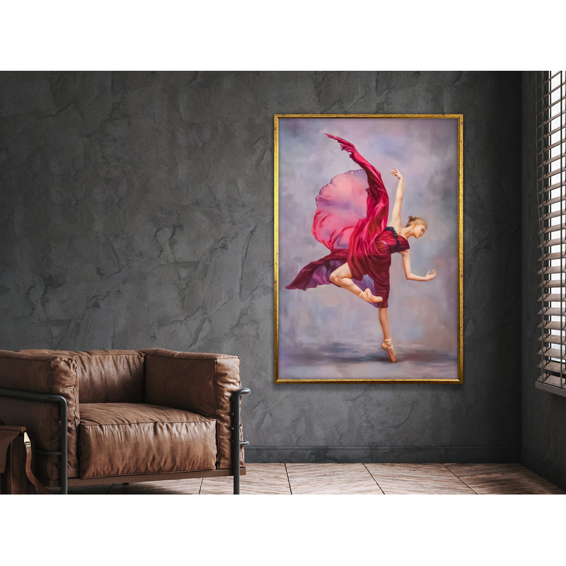 ballerine canvas print, canvas home decor, large canvas, dancer poster, wall art canvas design, framed canvas ready to hang.jpg