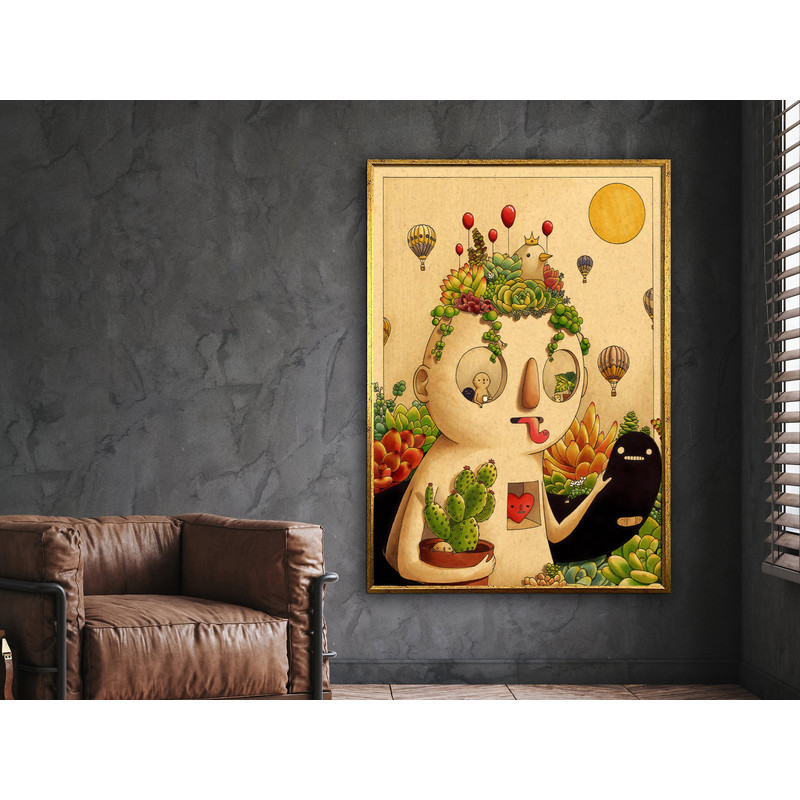 botanical illustrationn poster, botanical illustrationn canvas print, wall art canvas design, framed canvas ready to hang.jpg