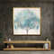 blue tree painting print, landscape art, view poster, contemporary artwork, wall art canvas design, framed canvas ready to hang.jpg