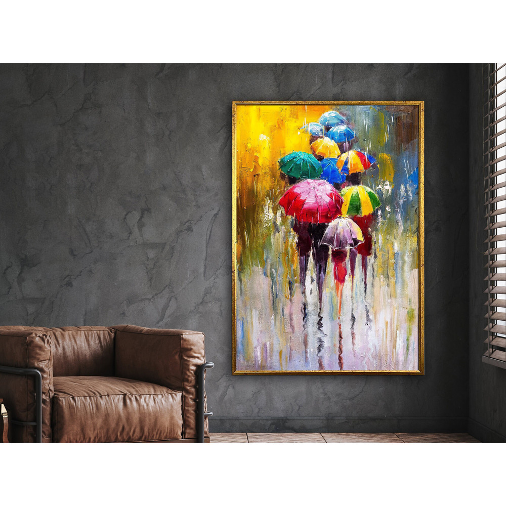 colorful art painting, colorful umbrella canvas art, abstract canvas print, wall art canvas design, framed canvas, ready to hang.jpg